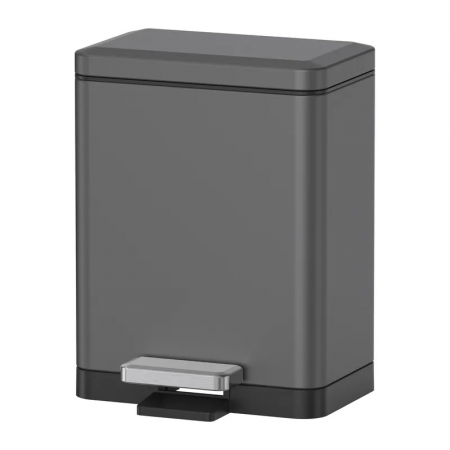 Ведро для мусора TC-010306-07/плавное закрытие/прямоугольное/Graphite/6л (KR5602)